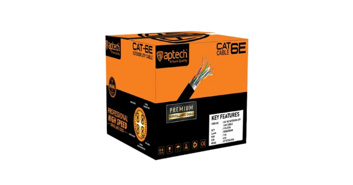 Aptech Cat 6E 305 Meter Outdoor UTP Cable